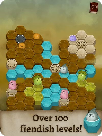 Level with colored tiles