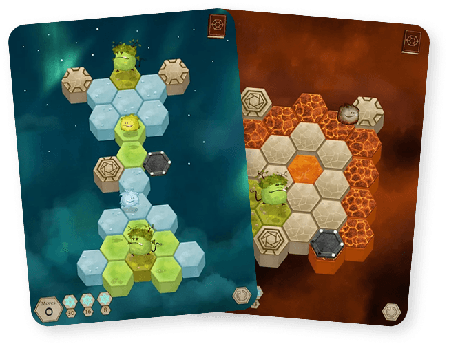 Two cards with levels